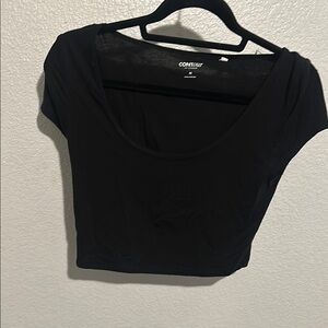 Contour Black Crop Top